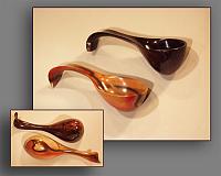 coffee scoops, cocobolo and pink flame