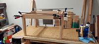 glue-up of legs and apron using traditional M&T joinery